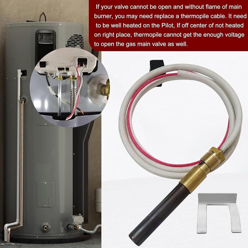 SP20824 SP20754 SP21058 Natural LP Thermopile Sensor Pilot Burner Kit for Rheem Ruud Richmond Water Heaters - Image 4